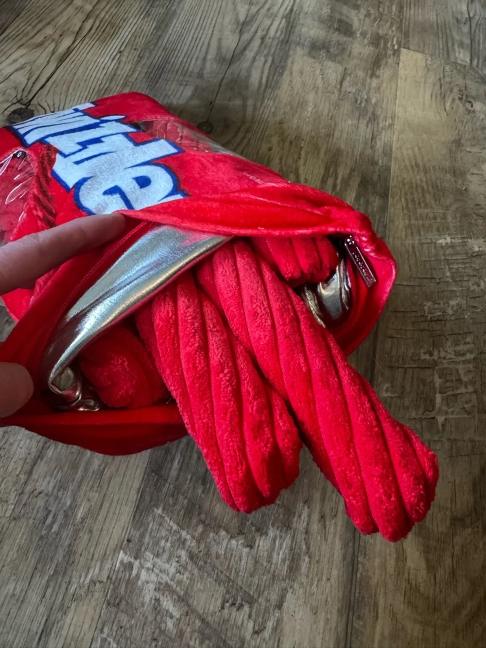 NWOT iscream twizzlers plush pillow with plush twizzlers candy inside